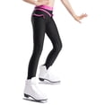 thumbnail image 4 of inlzdz Kids Girls Figure Ice Skating Tights Ballet Dance Leggings Girls Slimming Sweatpants Training Hot Pink 12, 4 of 7
