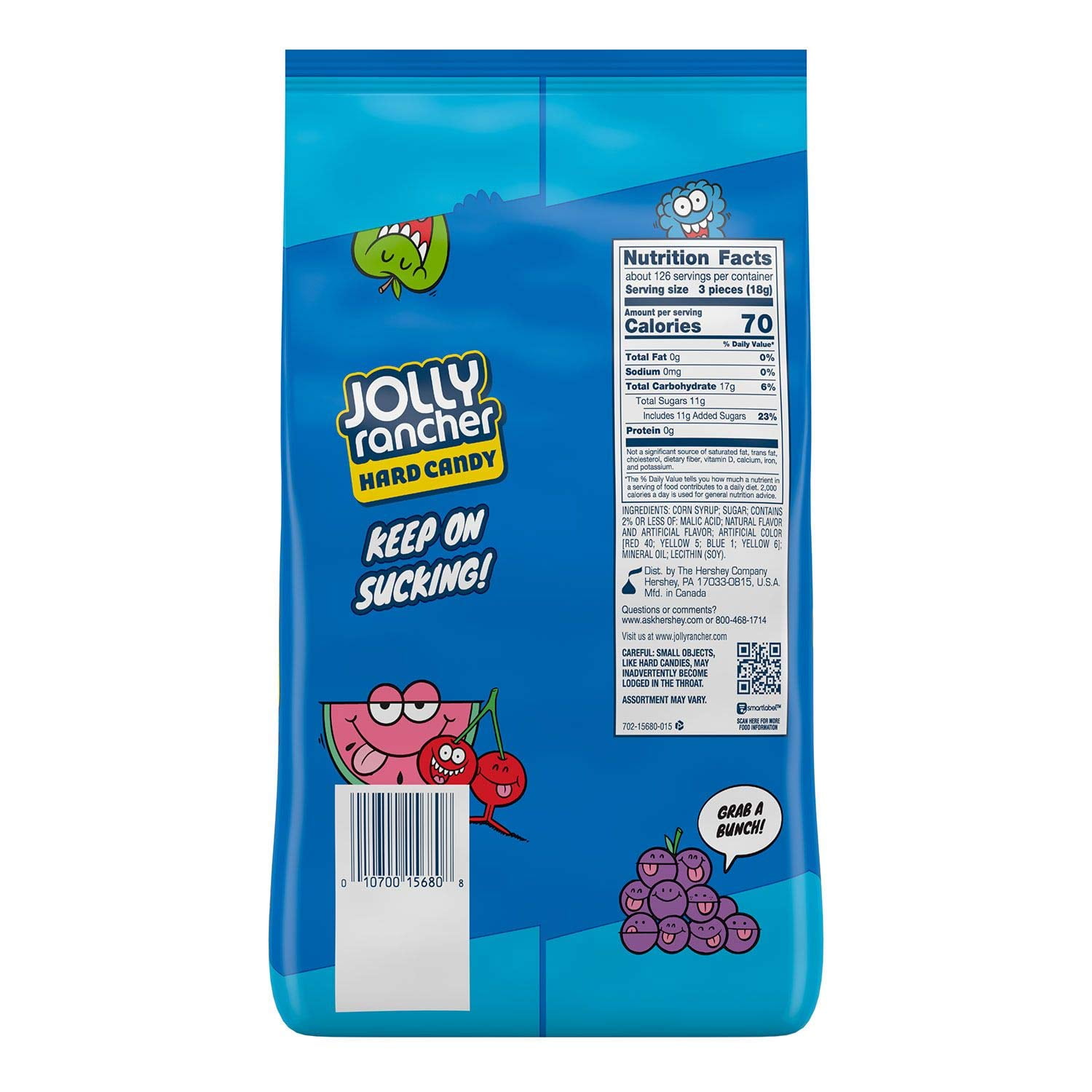 Jolly Rancher Hard Candy, Assorted, 5 Pound Bulk Candy, 2 Pack (360 Pieces)