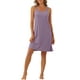 thumbnail image 1 of INSPIRE CHIC Vestido de pijama sin mangas para mujer, quimono de modal, camisones, camisetas de noche, vestidos de noche con tirantes de espagueti, XL Gris Púrpura, 1 of 6