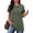 Army Green, variant on Short Sleeve Tunic Tops for Women Crew Neck Summer Shirts Business Blouses Dressy Casual