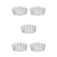 thumbnail image 3 of kurtrusly Rustproof And Anti-corrosion For Medieval Or Cosplay Metallic Luster Wedding Hair Crown Tiaras Silver  + white 5Set, 3 of 6