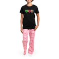 thumbnail image 4 of CafePress - Peace Love Basketball Women's Dark Pajamas - Women's Short Sleeve Print T-Shirt and Pants Dark Cotton Pajama Set, 4 of 7