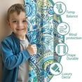thumbnail image 3 of Blackout Kids Curtains,Blue Paisley and Floral Pattern Childrens Insulated Curtains Set Of 2,Bedroom Essentials,Toddler Room Decor 42x63in(106x160cm), 3 of 5