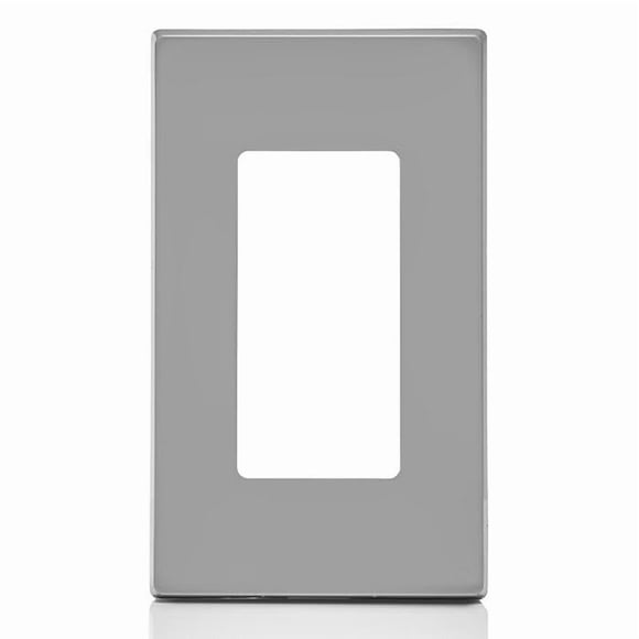 Plato de pared Leviton Decora Plus de 1 elemento, sin tornillos, gris claro