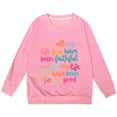thumbnail image 4 of Zylarhe Girls Boys Sweatshirt Girls Hoodies & Sweatshirts Long Sleeve Soft Sweatshirt Graphic Cute Round Neck Pullovers for Kids Pink 9-10 Years, 4 of 4