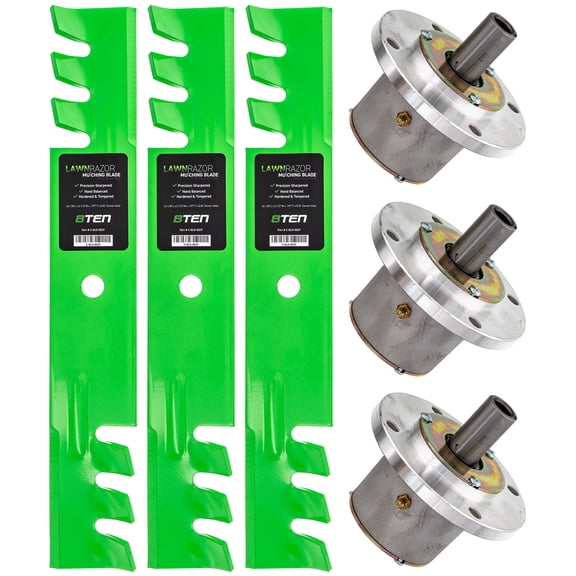 8TEN Spindle Toothed Blade Kit for Snapper 48 inch Walk Behind 7059759 MK1002199