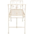 thumbnail image 4 of Safavieh Adina Indoor/Outdoor Wrought Iron Rustic Garden Bench, 4 of 8