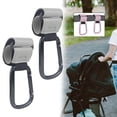 thumbnail image 6 of 2 Pieces Baby Stroller Hooks Clip Pushchair Hooks for Bicycles Shopping Bags Gray, 6 of 8