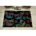 thumbnail image 3 of Dragon Rugs, Japanese Rug, Abstract Rugs, Modern Rug, Machine Washable Rug, Small Rug, Door Mat, Accent Rug, Customs Rug, Living Room Rug, 3.3'x6.5' - 100x200 cm, 3 of 4