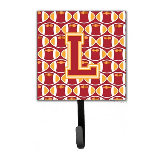 Carolines Treasures CJ1070-LSH4 Letter L Football Cardinal & Gold Leash or Key Holder