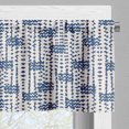 thumbnail image 3 of Ambesonne Ethnic Valance Pack of 2, Messy Waves Triangles, 54"X18", Navy Blue and Cream, 3 of 5