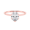 thumbnail image 4 of Women's 1.50 Ctw Oval Lab-Grown Diamond Six Prong Solitaire Ring in 10K White, Rose, and Yellow Gold, 4 of 7