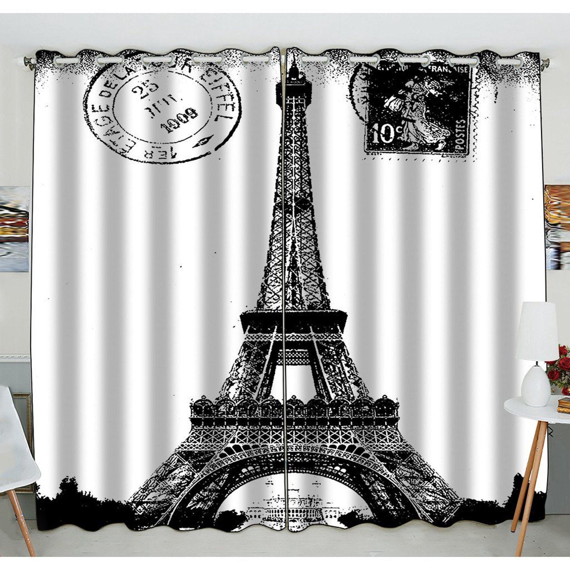 Gckg Frech Paris Eiffel Tower City Of Love Black White Blackout