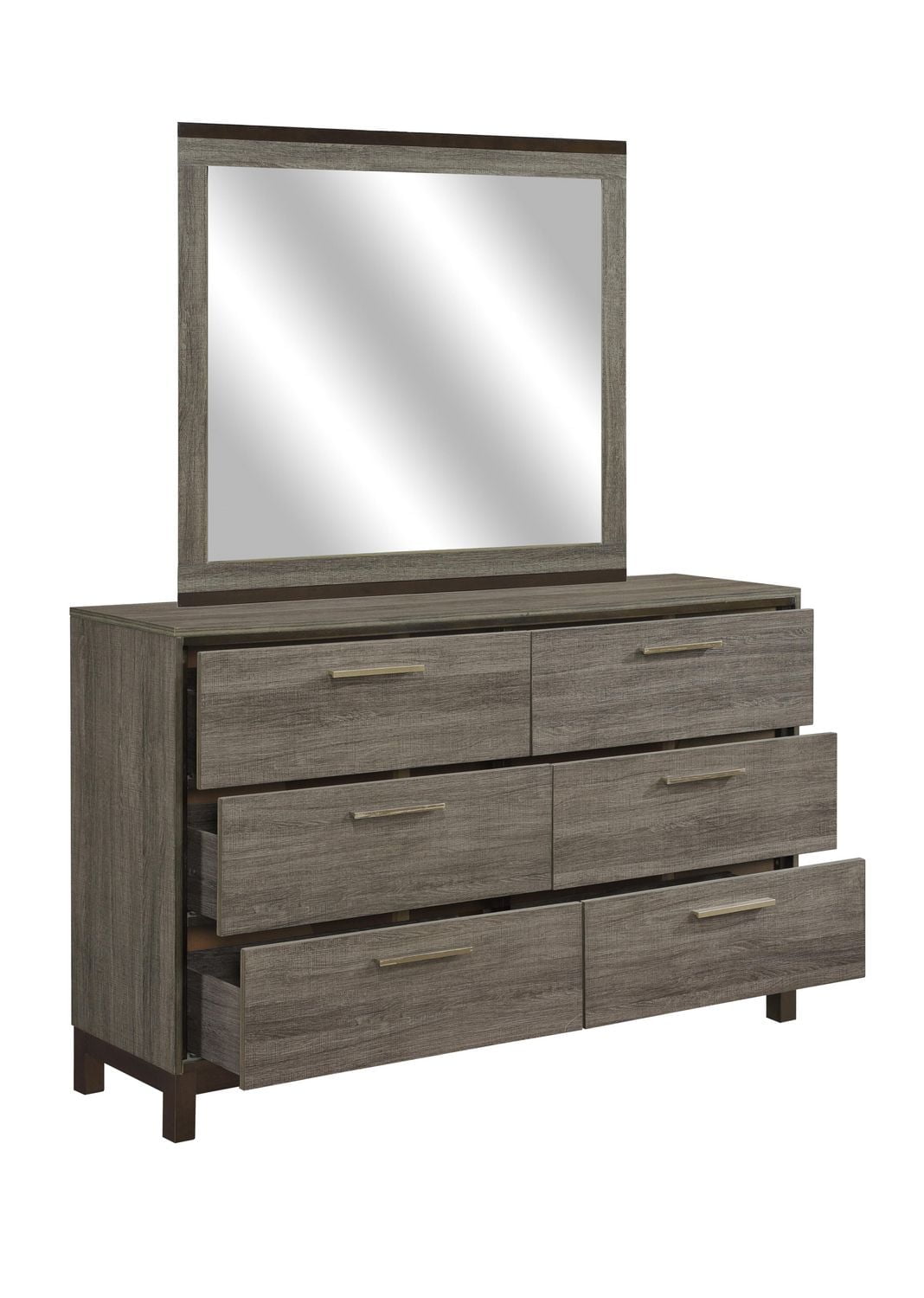 Topline Home Furnishings Grey Wood texture Dresser