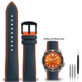 thumbnail image 3 of Correa de reloj de silicona y nailon para la serie Seiko PROSPEX, correa de lona de caucho resistente al agua para deportes al aire libre, 20 mm, 21 mm y 22 mm, 3 of 5