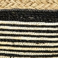 thumbnail image 6 of Northlight Set of 3 Tan and Black Striped Seagrass Storage Baskets with Braided Trim 17", 6 of 6