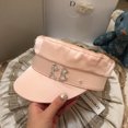 thumbnail image 3 of Sombreros de invierno de diseñador de marca para mujer, gorra de vendedor de periódicos con letras de diamantes, visera para niño, 3 of 5