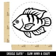 thumbnail image 2 of Tilapia Fish Fishing Self-Inking Rubber Stamp Ink Stamper - Pink Ink - Small 3/4 Inch, 2 of 7