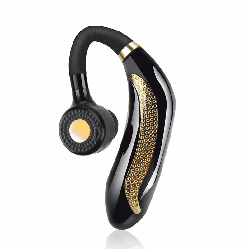 Single Wireless Headset Bluetooth 5 0 Headphone 180 Rotation Headphone Headset With Microphone Black Gold Walmart Com Walmart Com