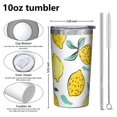 thumbnail image 4 of Lemon 10oz Tumblers Stainless Steel Tumbler with Lid and Straw,Vacuum Insulated Double Wall Travel Tumbler Cups with Cleaning Brush for Coffee, Tea, 4 of 4