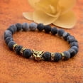 thumbnail image 2 of EOEMY Charm Natural Lava Stone Gemstone Beads Buddha Head Lion'S Head Men'S Bracelets-128, 2 of 3
