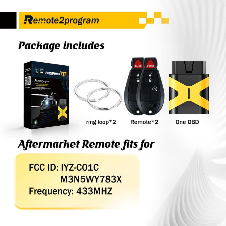 Self-Programmable Car Key Remote For Dodge/Chrysler – Bluetooth, DIY, No Locksmith Needed 2 thumbnail image