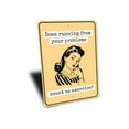 thumbnail image 3 of Running from Your Problems Novelty Sign, Metal Wall Decor - 10x14 inches, 3 of 4