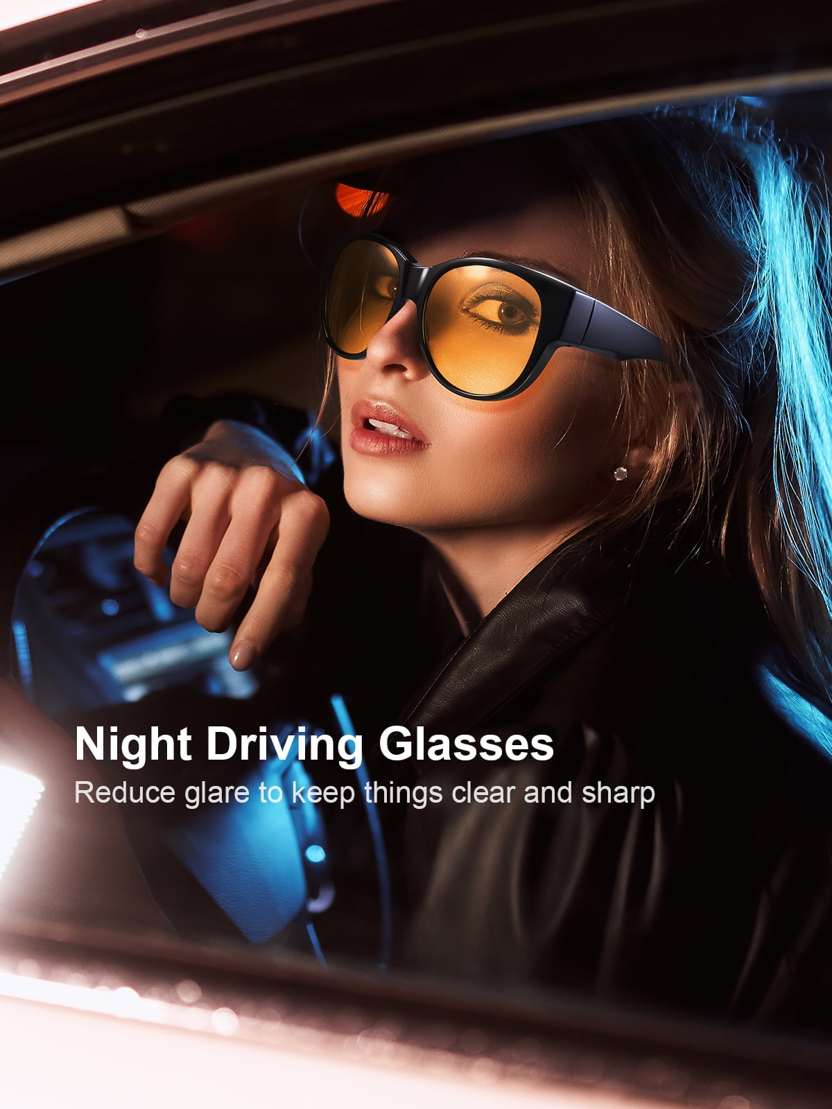 Night Driving Glasses Polarized Yellow Lenses For Anti-Glare - Main Image