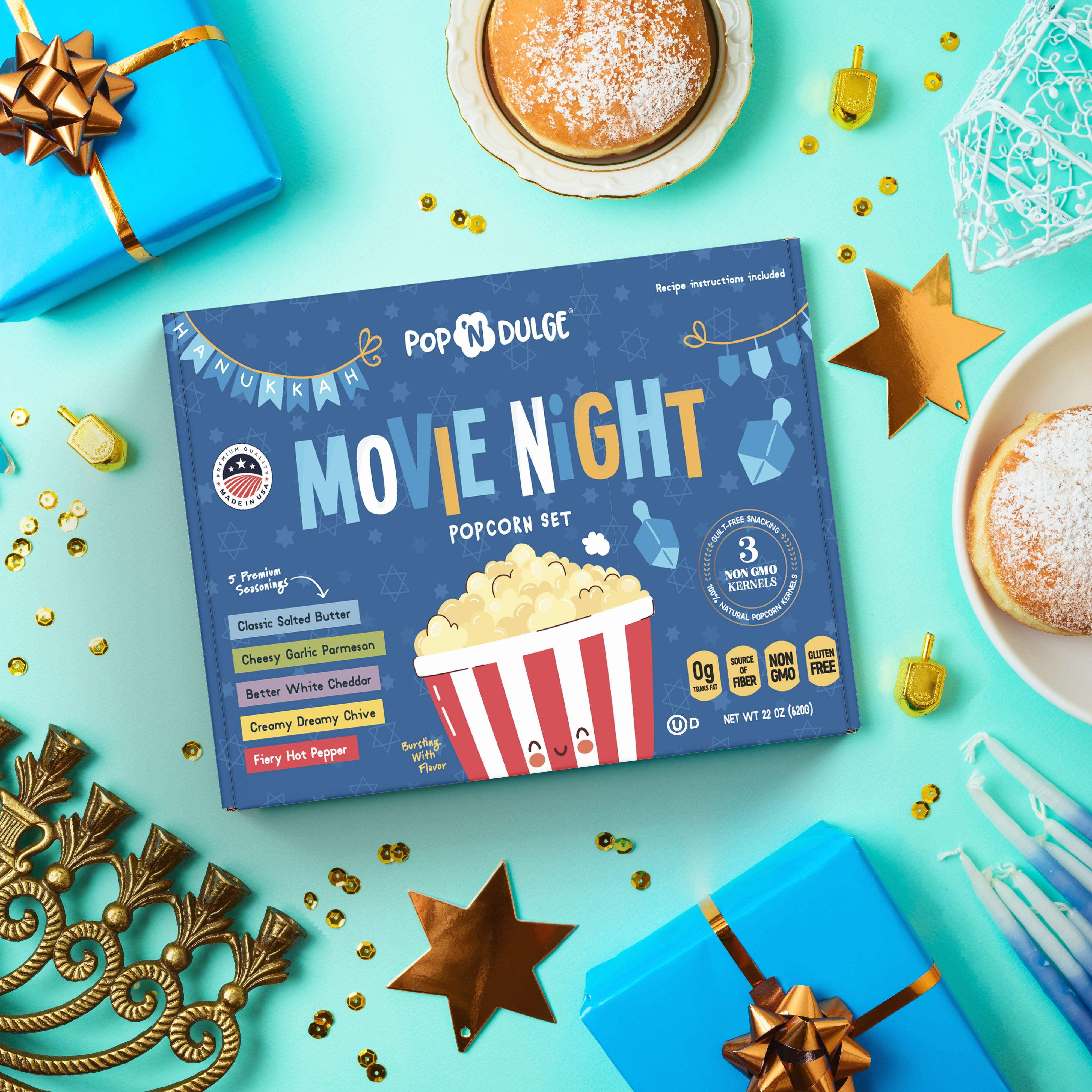 Hanukkah Movie Night Gourmet Popcorn Gift Set