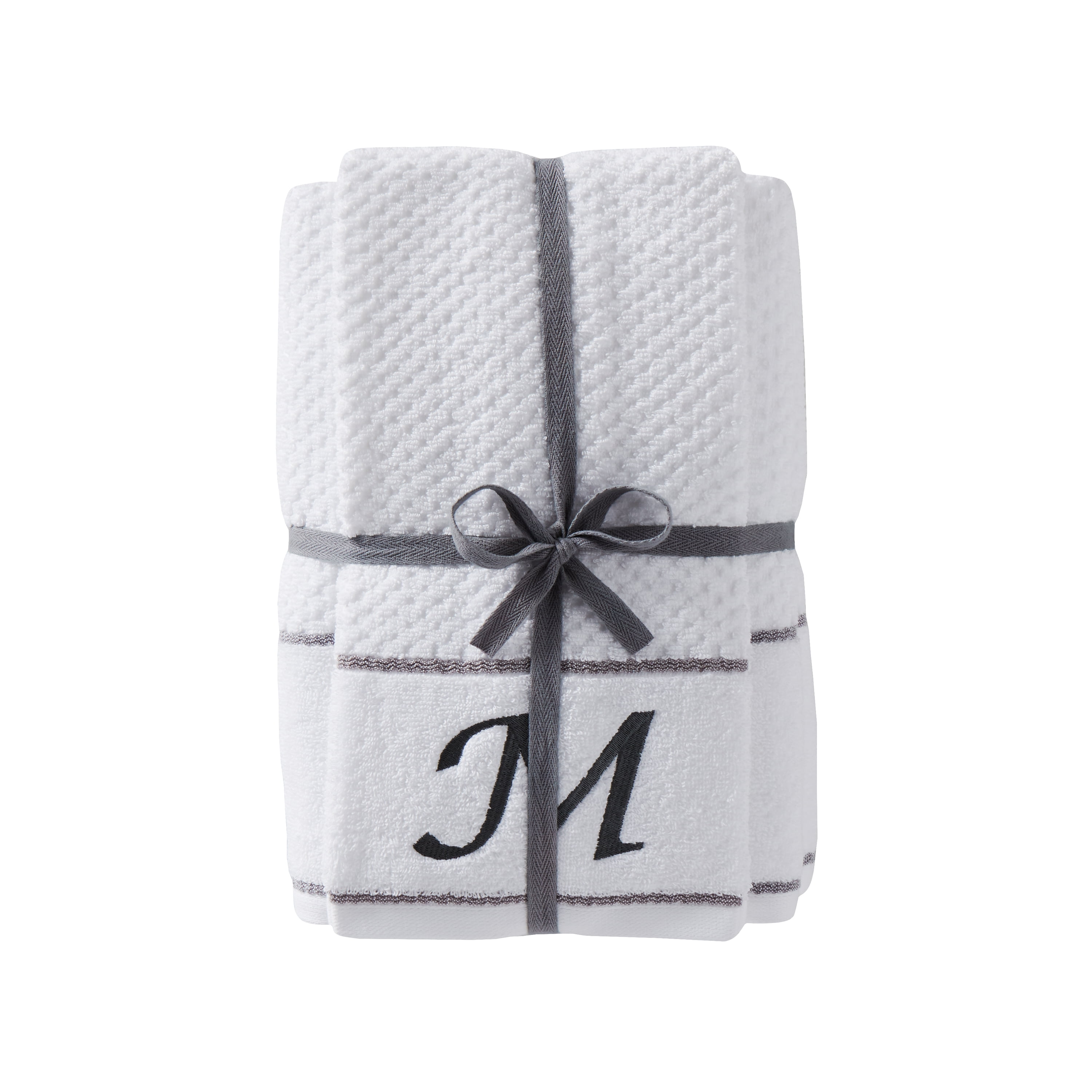 SKL Home Monogram 'M' 4 Pc Bath And Hand Towel Set