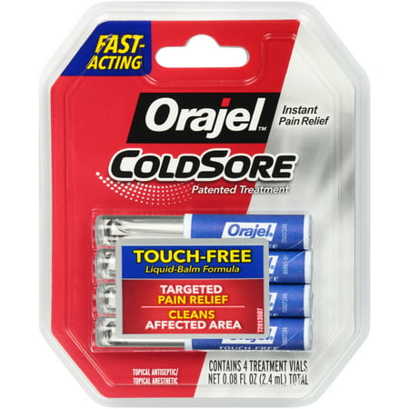 Orajel Touch-Free Patented Cold Sore Treatment, 0.08 Oz., 4 (The Best Cold Sore Medicine)