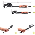 thumbnail image 2 of HUGFEGWE Universal Adjustable Wrench Quick Snap and Grip Spanner Pipe Wrenches Multi-function for Opening Filter Length 10 Inch U2536-15956, 2 of 8