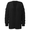 thumbnail image 3 of Vedolay Womens Tops Womens Casual Fashion Front Open Solid Color Lapel Suit Jacket with Pockets,Black XL, 3 of 5