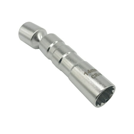

14mm / 16mm 3/8 inch Magnetic Swivel Drive 12 Point Spark Plug Wobble Socket