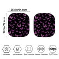 thumbnail image 2 of Garronmavis Purple Butterfly Universal Fit 2 PC Women Car Sunshade Block Sun Glare, UV and Heat Windshield Sun Shade for Many Vehicles, 2 of 5