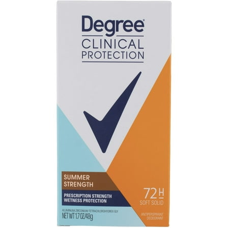 Degree Clinial Protection Deodorant Stick, Summer Strength, 1.7 oz