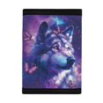 thumbnail image 3 of Psesaysky Elastic Polyester Toddler Wallet with Secure Slim Kids Trifold Wallet for Sports, Galaxy Wolf Pattern Trifold Card Wallet, 3 of 7