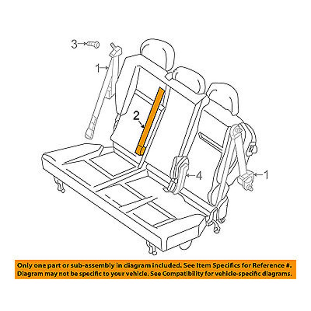 CHRYSLER OEM 2005 PT Cruiser Rear Seat BeltRear Belt Assembly Right