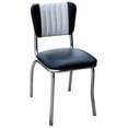 thumbnail image 2 of Dual Tone Channel Back Diner Chair with 1" Pulled Seat-Color:Green, 2 of 2