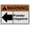 Warning Sign 2, variant on Industrial ANSI Horizontal Directional Sign - 8"x12" Weatherproof, UV Resistant for Indoor/Outdoor Workplace (More stalls [up arrow])
