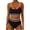 Black, variant on Women's Bikini Sets Square Collar Bra Panty Matching Bathing Suits Two Piece Summer Fashion Swimsuits