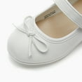thumbnail image 5 of Weestep Toddler/ Little Kid Girl Dress Ballet Flat Mary Jane Ballerina Shoe(8 Toddler, Bow White), 5 of 7