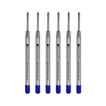 UPC: 0080333905913 | Monteverde Ballpoint Pen Refill Medium Point Blue Ink 6 Pack (P153BU)