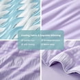 thumbnail image 4 of Seersucker Cooling Comforter Queen Size, Q-Max 0.45 Reversible Lightweight Cooling Blanket, Breathable Silk Smooth Summer Bedding Quilt for Hot Sleepers Night Sweats Purple, 4 of 4