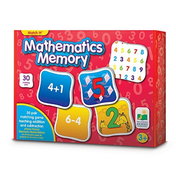 The Learning Journey Match It! Memory - Mathematics - Stem Addition And Subtraction Game Helps To Teach Early Math Facts 30 Matching Pairs - Walmart.com
