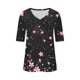 thumbnail image 5 of Camisetas Casuales de Manga Corta Plisada de la Moda de las Mujeres, Camiseta Cómoda de Poliéster para las Mujeres, Blusa de Primavera de Verano Lavado a Mano, 5 of 5