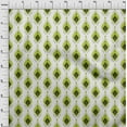 thumbnail image 4 of oneOone Cotton Silk Light Green Fabric Ikat Sewing Material Print Fabric By The Yard 42 Inch Wide, 4 of 6
