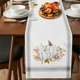 thumbnail image 4 of Fall Table Runner for Dining Table – Autumn Harvest Pumpkin Decor for Home, Thanksgiving, Halloween, Rustic Farmhouse Kitchen Decoration, 4 of 6