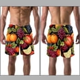 thumbnail image 3 of luoweisi Men's Beach Shorts Quick Dry Swim Trunks with Mesh Lining Fruit S, 3 of 5
