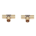 thumbnail image 4 of Accesorio de tubería del conector en T del tubo del fusible del ensamblador camiseto de latón dorado 4x 19 mm Soledad Adaptador de púas de latón, 4 of 8